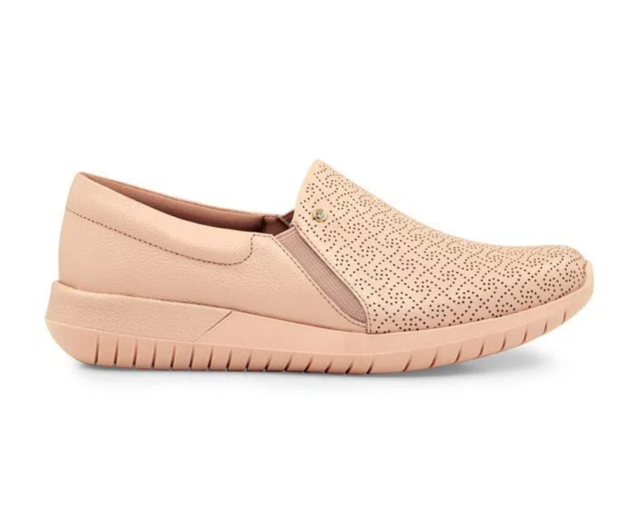 Imagem de Tênis Usaflex Slip On Rose Couro Laser