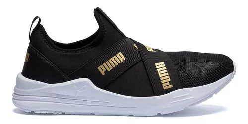 Imagem de Tênis Wired Run Slip-On Wns BDP Preto Com Dourado